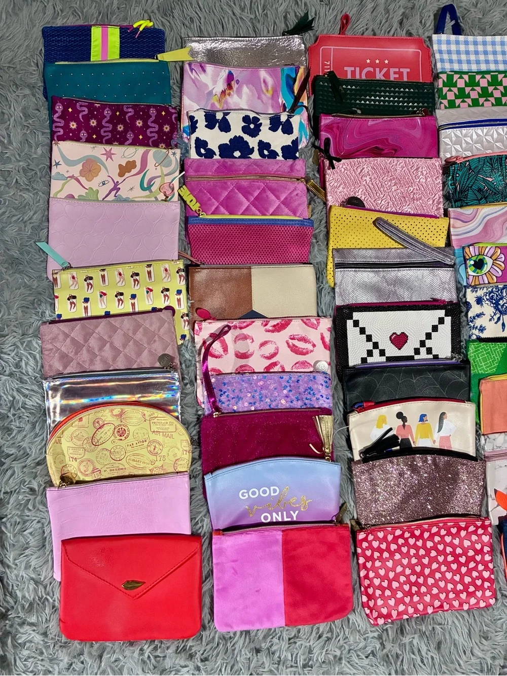 NEW 100 IPSY makeup cosmetic travel bags - All different! NO REPEATS Huge lot